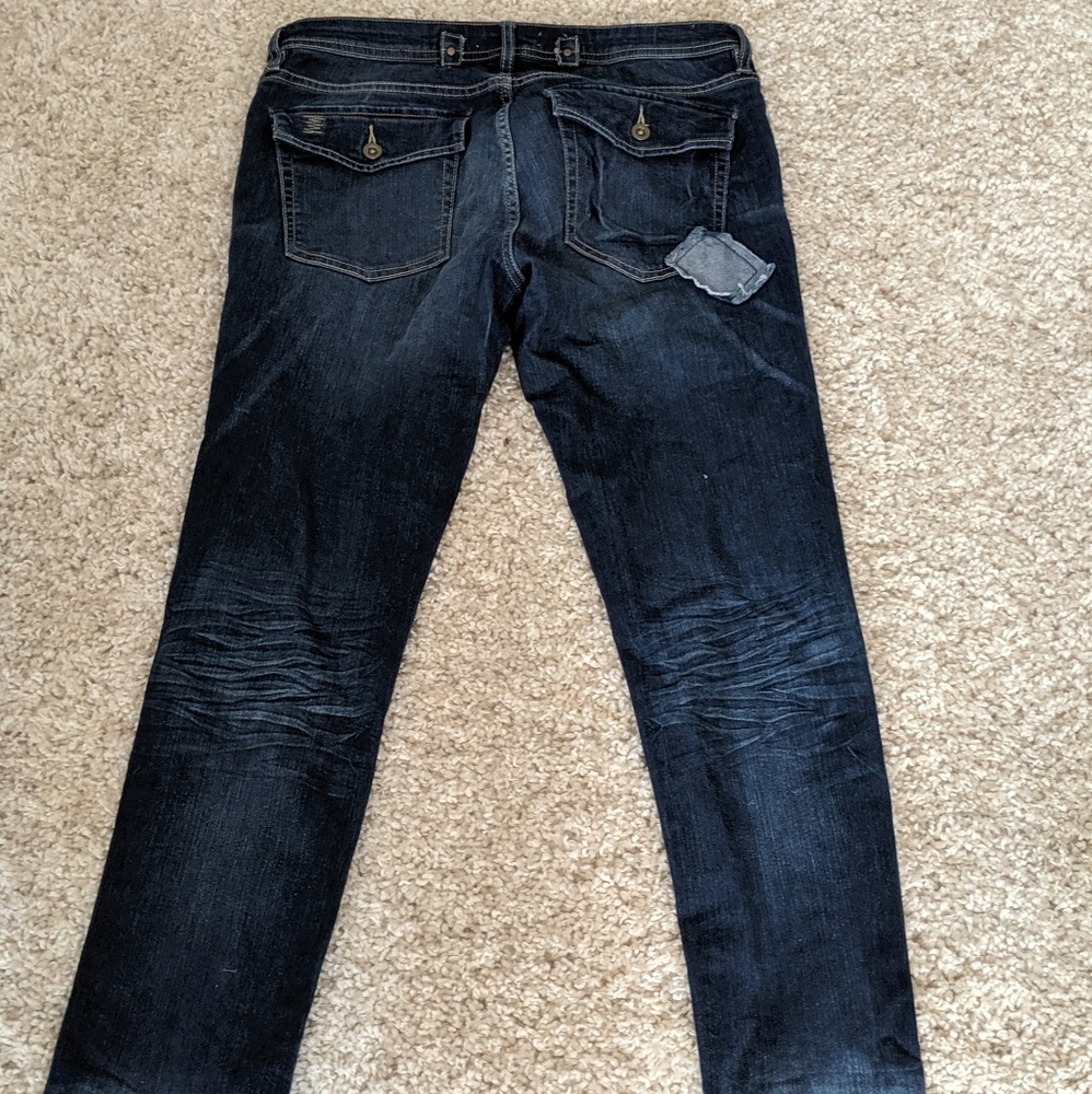 Inked and faded jeans